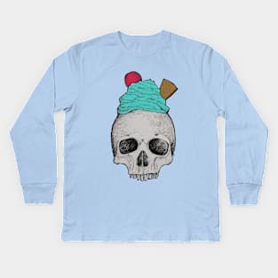 Skull Ice Cream Kids Long Sleeve T-Shirt